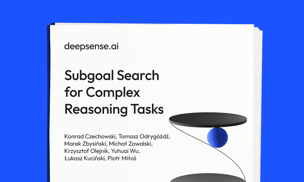 Subgoal Search For Complex Reasoning Tasks