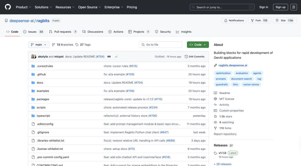 Turn Your RAG Apps Into AI Agents With 20 Lines of Code. ragbits v1.1 Release