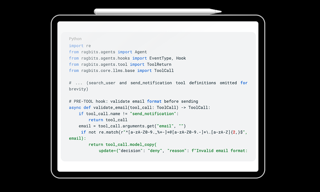 Building Production AI Agents: Hooks, Tool Confirmation, and Multi-Agent Orchestration in&nbsp;ragbits 1.5 release