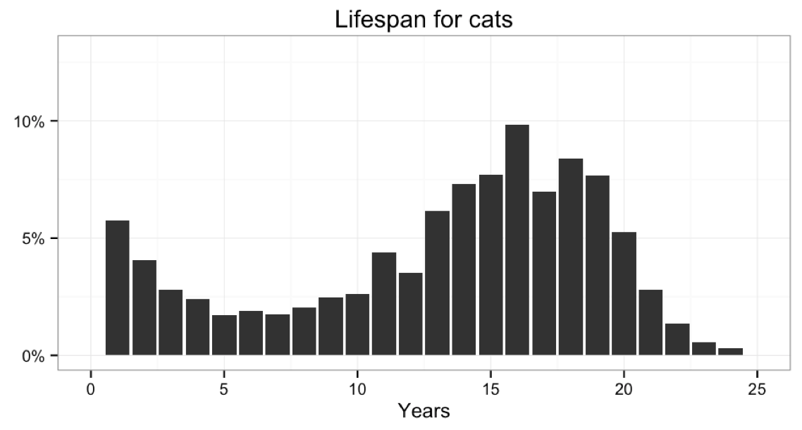 do dogs live longer than cats
