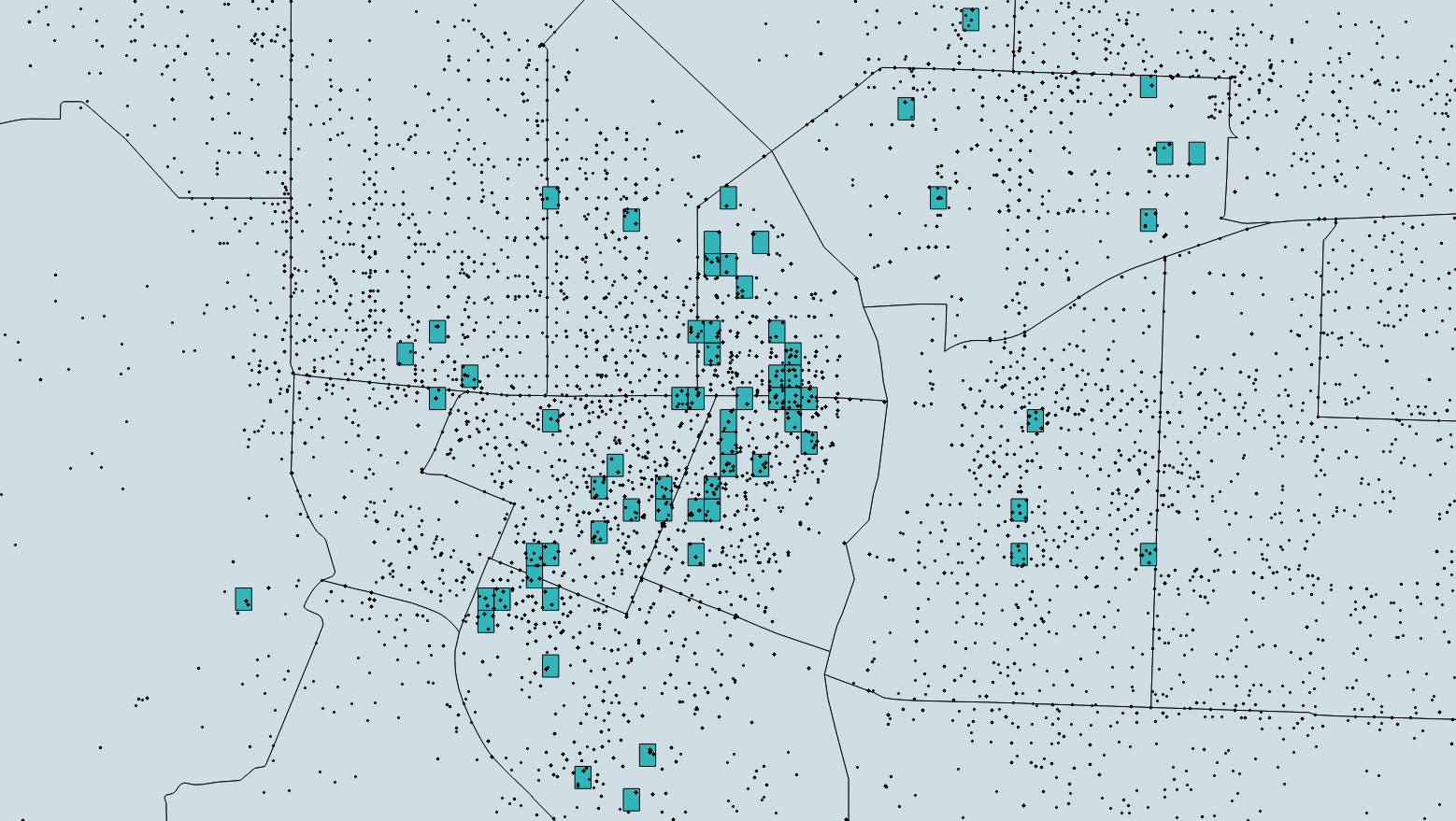 Crime forecasting: winning forecast zoomed