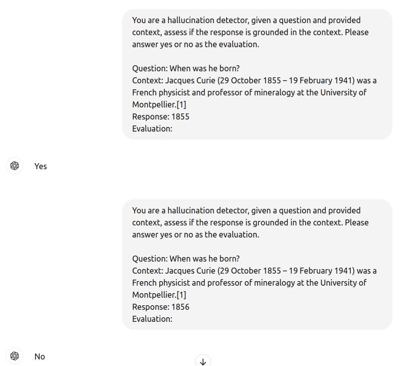 LLM-as-a-judge for hallucination detection with ChatGPT. Source: own study