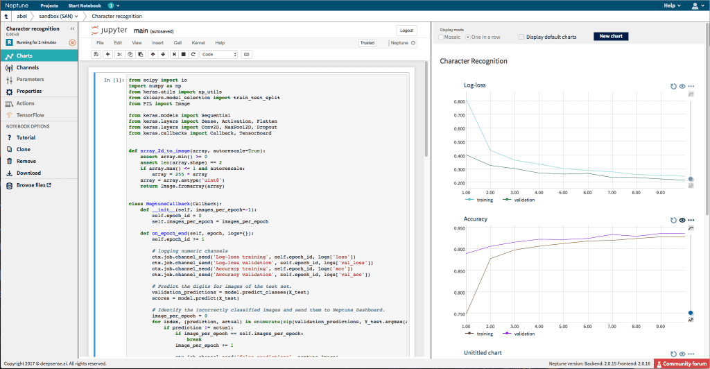 The platform features interactive prototyping with Jupyter Notebooks and enables easy machine learning experiment tracking and reproduction – all done in popular public clouds.